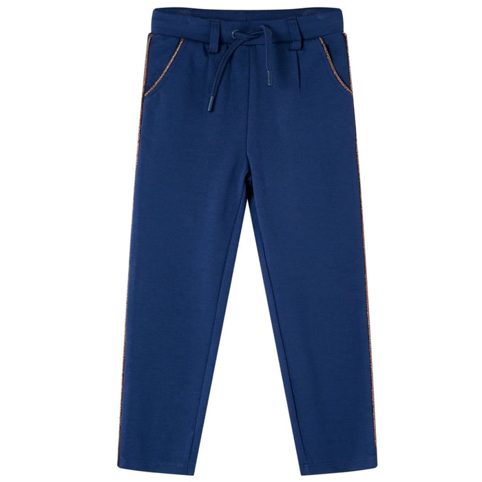 Pantaloni pentru copii cu șnur, bleumarin, 128 - WALTI WALTI