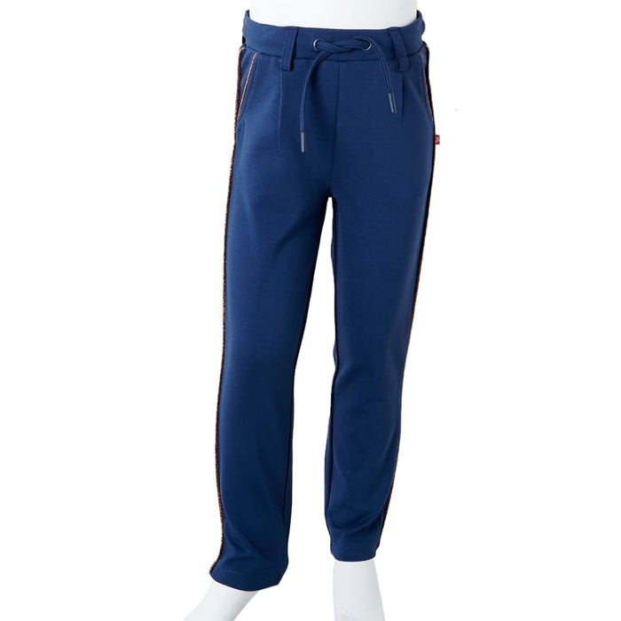 Pantaloni pentru copii cu șnur, bleumarin, 128 - WALTI WALTI
