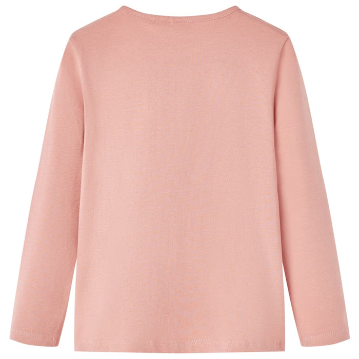 Tricou pentru copii cu mâneci lungi roz deschis 104 WALTI