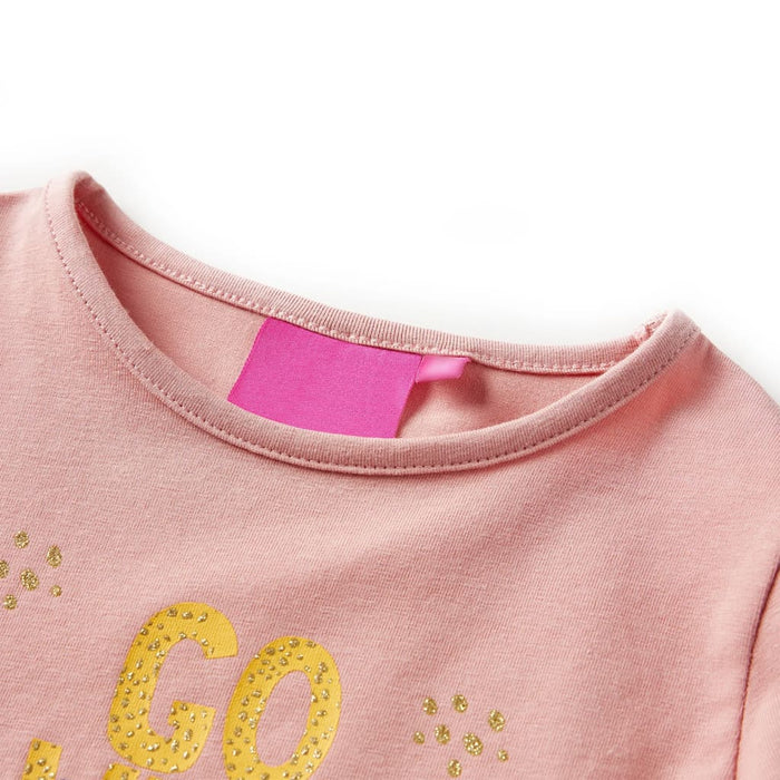 Tricou pentru copii cu mâneci lungi roz deschis 104 WALTI
