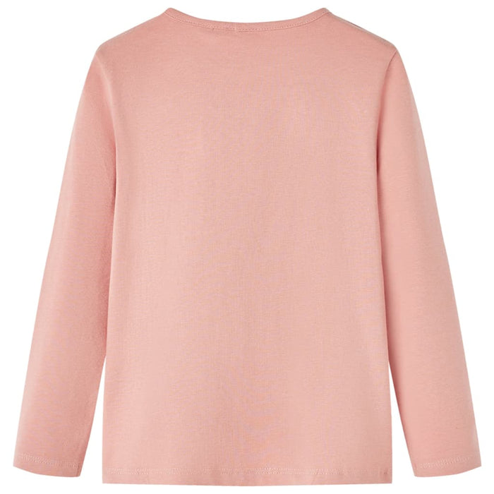 Tricou pentru copii cu mâneci lungi roz deschis 128 - WALTI WALTI
