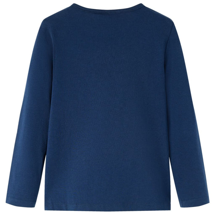Tricou pentru copii cu mâneci lungi, bleumarin, 116 WALTI