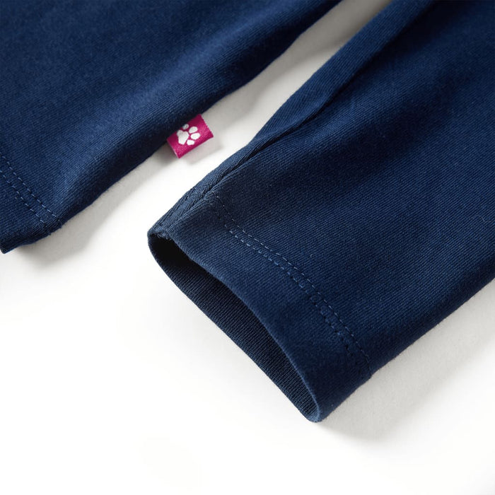 Tricou pentru copii cu mâneci lungi, bleumarin, 116 WALTI