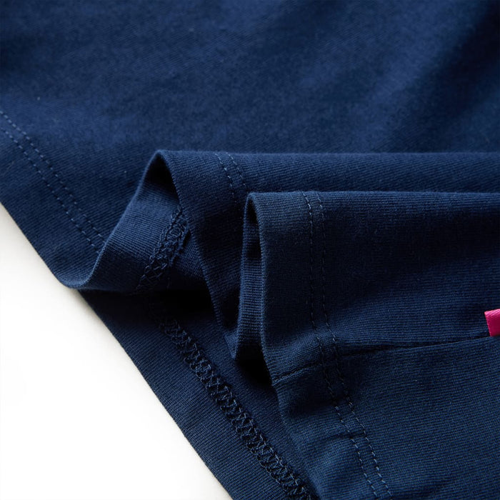 Tricou pentru copii cu mâneci lungi, bleumarin, 116 WALTI