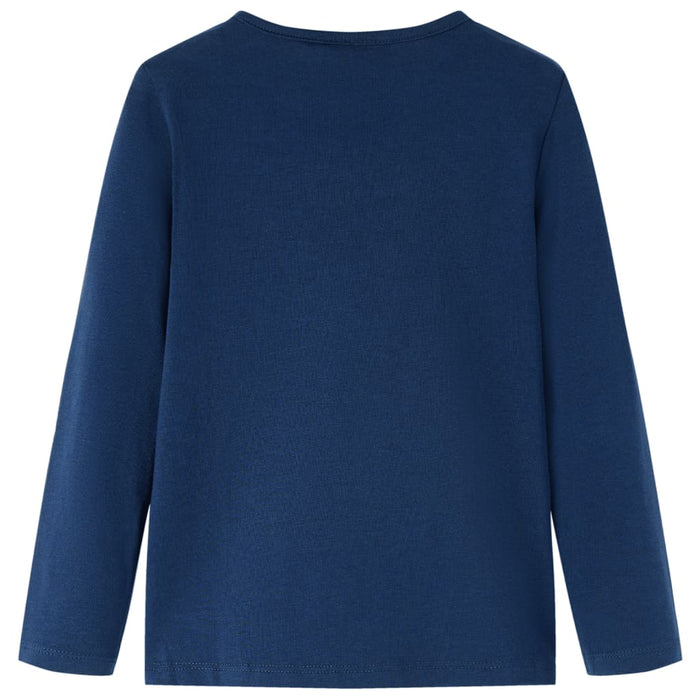 Tricou pentru copii cu mâneci lungi, bleumarin, 140 WALTI