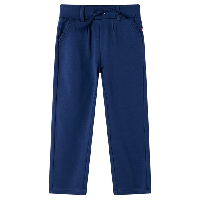 Pantaloni pentru copii cu șnur, bleumarin, 128 - WALTI WALTI