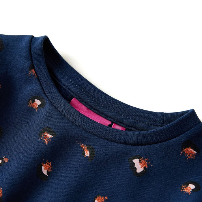 Rochie pentru copii cu mâneci lungi, bleumarin, 104 - WALTI WALTI