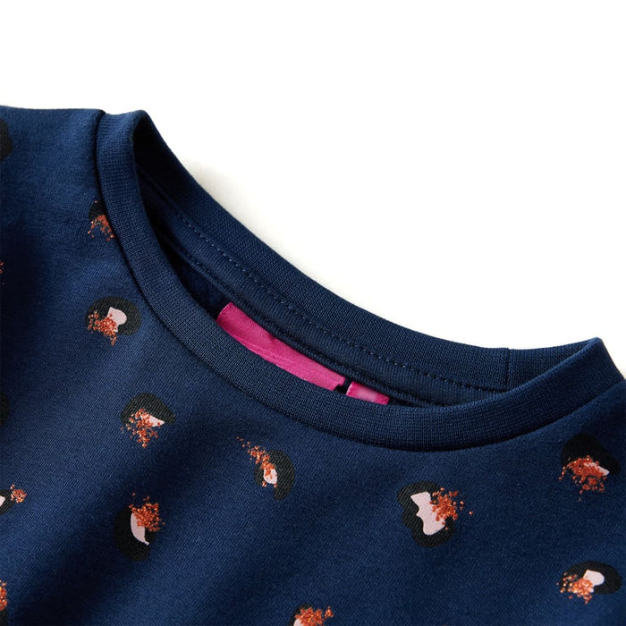 Rochie pentru copii cu mâneci lungi, bleumarin, 116 - WALTI WALTI