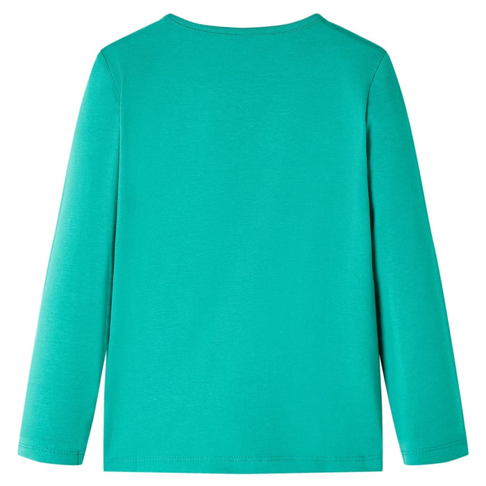 Tricou de copii cu mâneci lungi, verde aprins, 104 WALTI