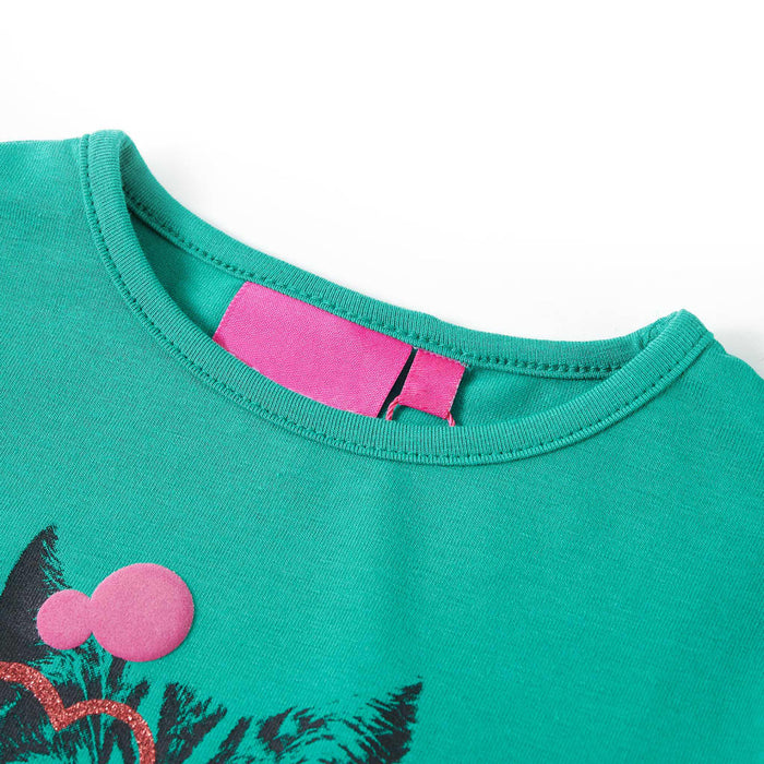 Tricou de copii cu mâneci lungi, verde aprins, 140 WALTI