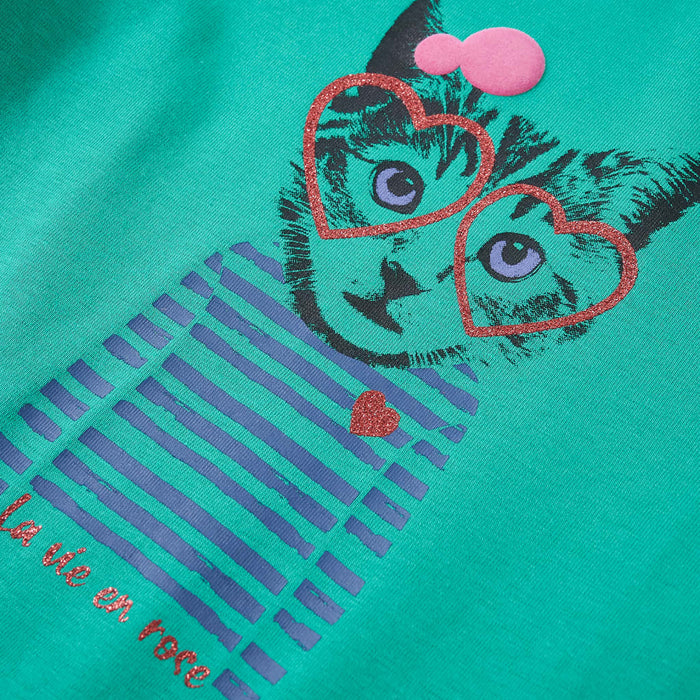 Tricou de copii cu mâneci lungi, verde aprins, 140 WALTI