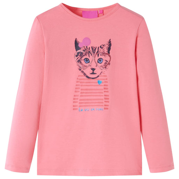Tricou cu mâneci lungi pentru copii, roz, 104 WALTI