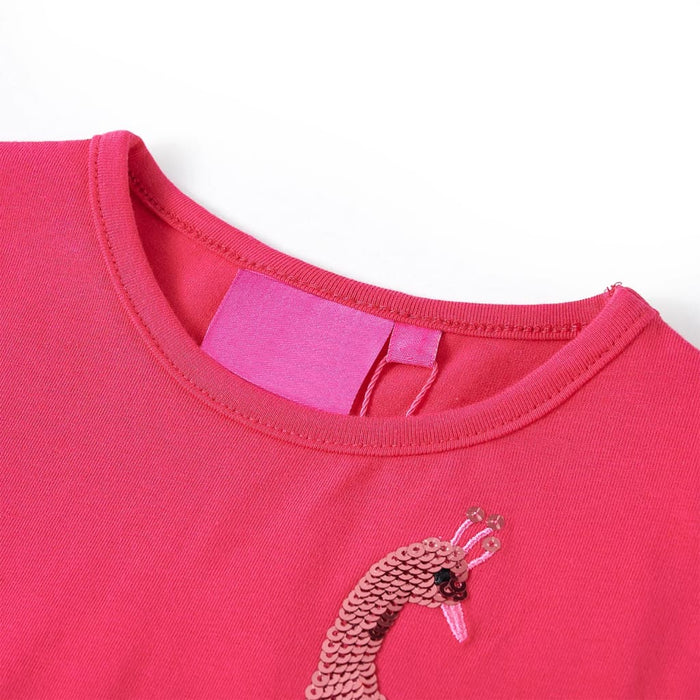 Tricou pentru copii cu mâneci lungi, roz aprins, 104 - WALTI WALTI