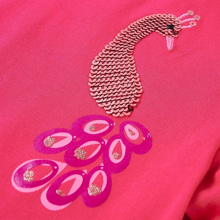 Tricou pentru copii cu mâneci lungi, roz aprins, 104 - WALTI WALTI