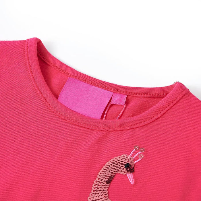 Tricou pentru copii cu mâneci lungi, roz aprins, 116 - WALTI WALTI