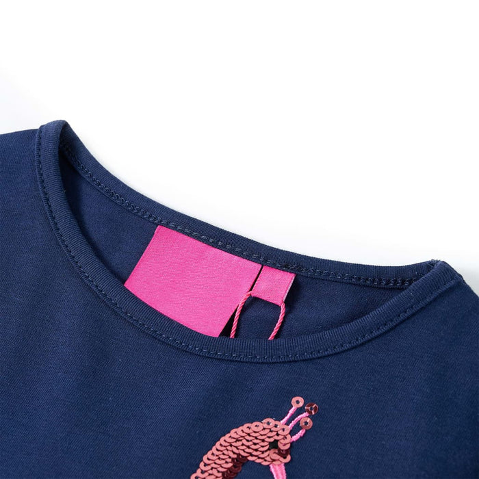 Tricou pentru copii cu mâneci lungi, bleumarin, 92 WALTI