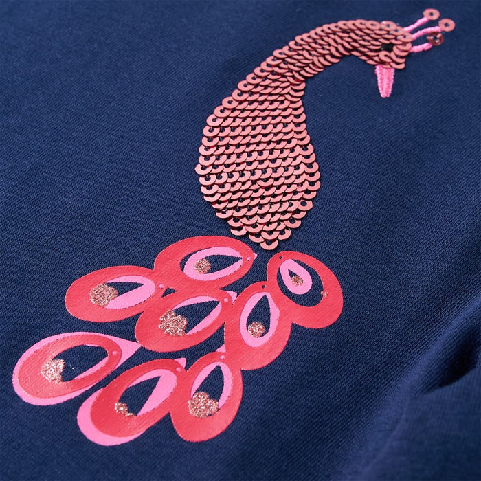 Tricou pentru copii cu mâneci lungi, bleumarin, 92 WALTI