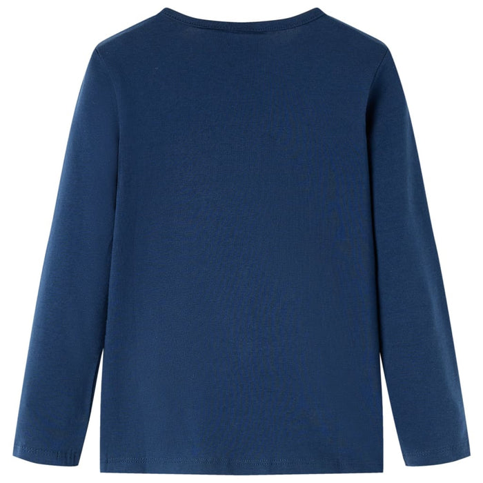 Tricou pentru copii cu mâneci lungi, bleumarin, 104 WALTI