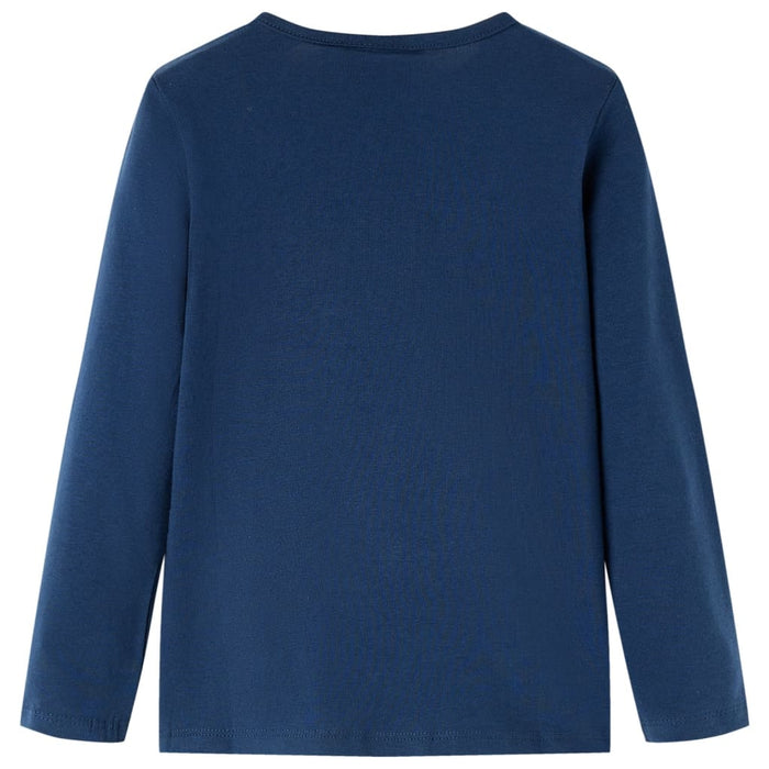 Tricou pentru copii cu mâneci lungi, bleumarin, 116 - WALTI WALTI