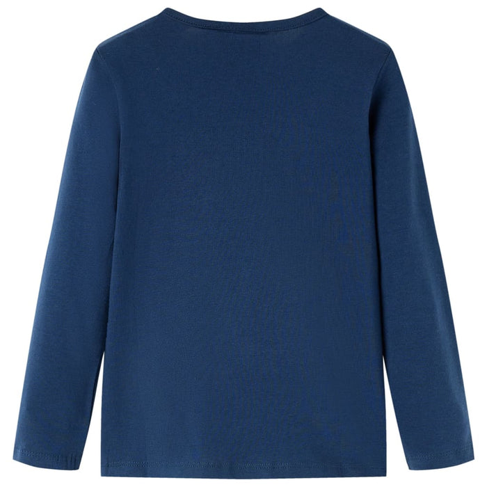 Tricou pentru copii cu mâneci lungi, bleumarin, 140 WALTI