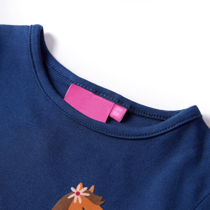 Tricou pentru copii cu mâneci lungi, bleumarin, 140 WALTI
