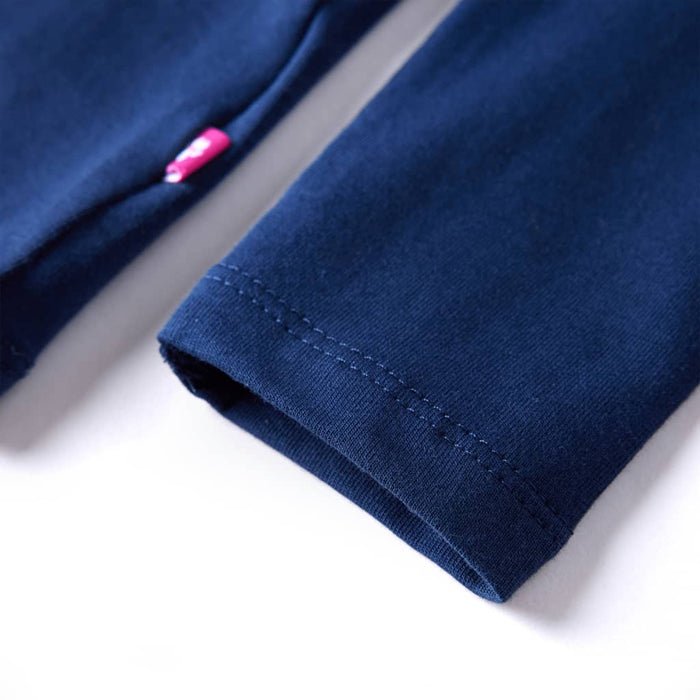 Tricou pentru copii cu mâneci lungi, bleumarin, 140 WALTI