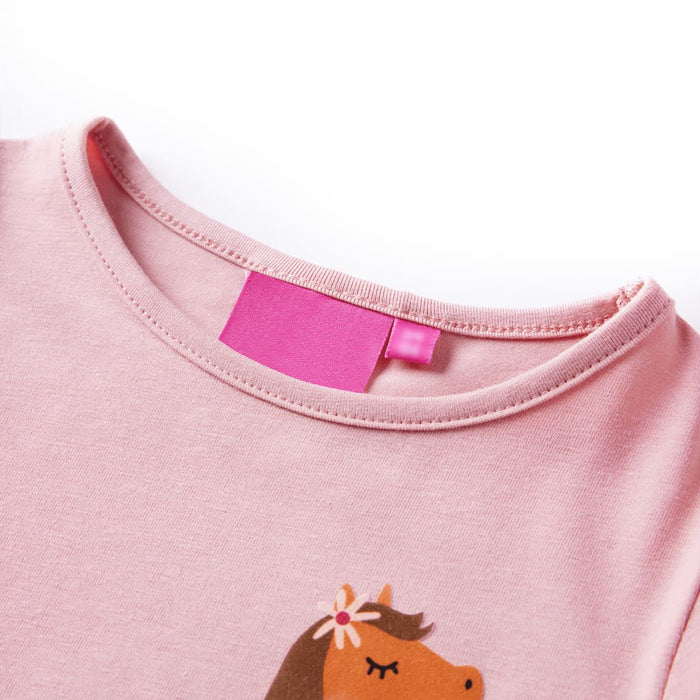 Tricou pentru copii cu mâneci lungi, roz deschis, 92 WALTI