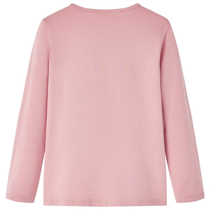 Tricou pentru copii cu mâneci lungi, roz deschis, 116 WALTI