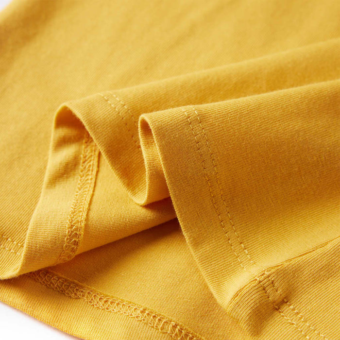 Tricou pentru copii cu mâneci lungi, ocru închis, 140 WALTI