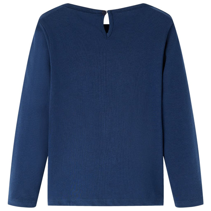 Tricou cu mâneci lungi pentru copii, bleumarin, 116 WALTI