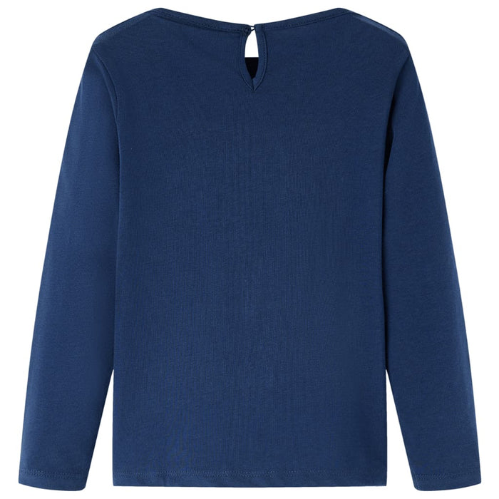 Tricou pentru copii cu mâneci lungi, bleumarin 140 WALTI