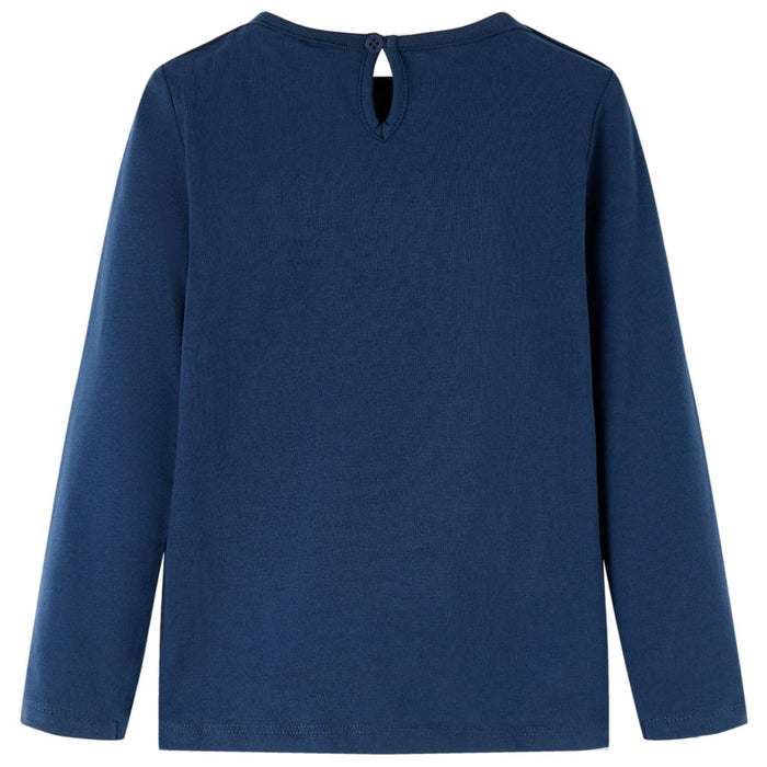 Tricou de copii cu mâneci lungi, bleumarin, 92 - WALTI WALTI