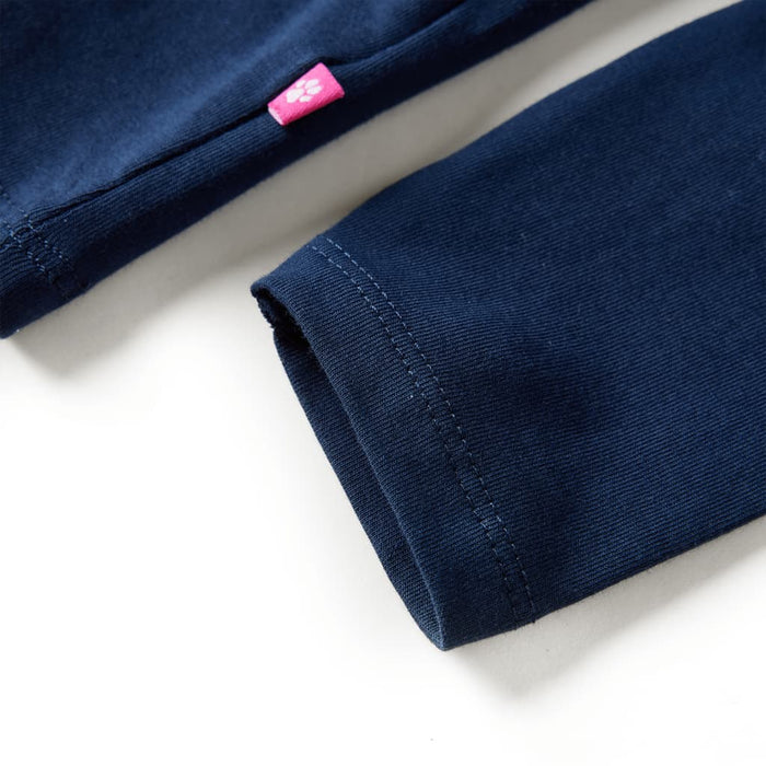 Tricou de copii cu mâneci lungi, bleumarin, 92 - WALTI WALTI
