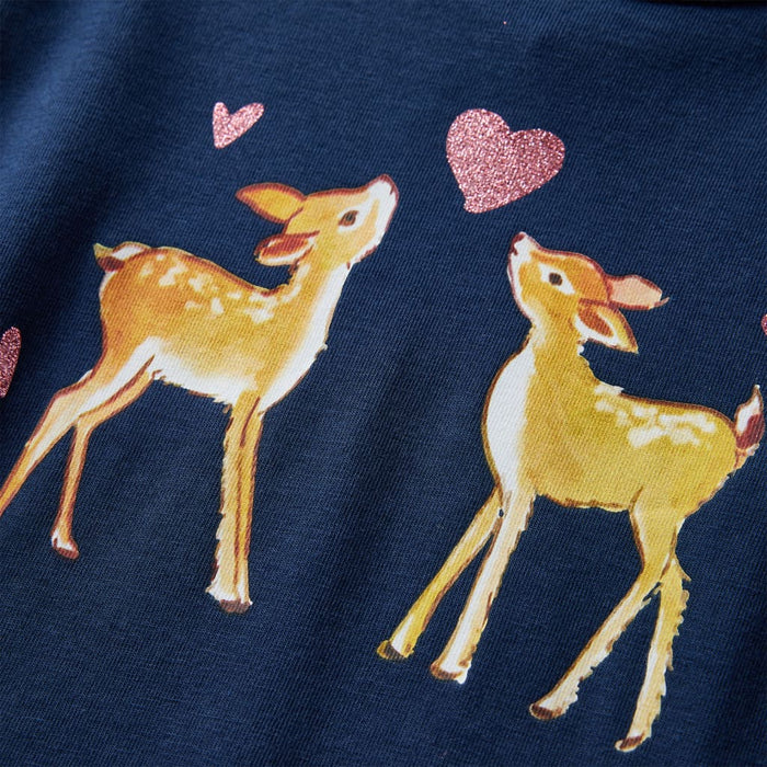 Tricou de copii cu mâneci lungi, bleumarin, 116 - WALTI WALTI