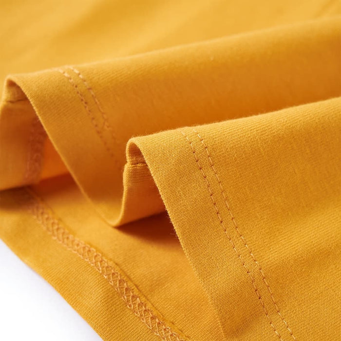 Tricou pentru copii cu mâneci lungi, ocru închis, 116 - WALTI WALTI