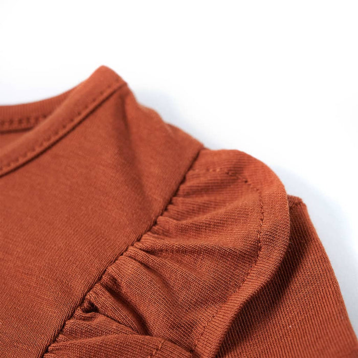 Tricou pentru copii cu mâneci lungi, coniac, 104 - WALTI WALTI