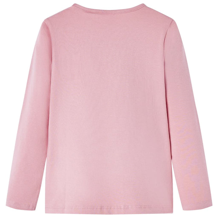 Tricou pentru copii cu mâneci lungi, roz deschis, 116 - WALTI WALTI