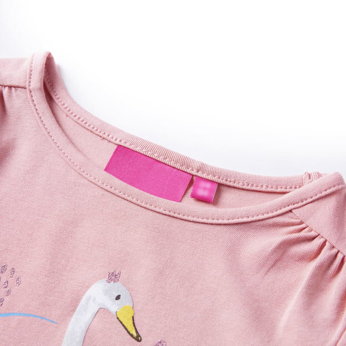 Tricou pentru copii cu mâneci lungi, roz deschis, 116 - WALTI WALTI