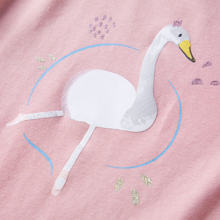 Tricou pentru copii cu mâneci lungi, roz deschis, 116 - WALTI WALTI