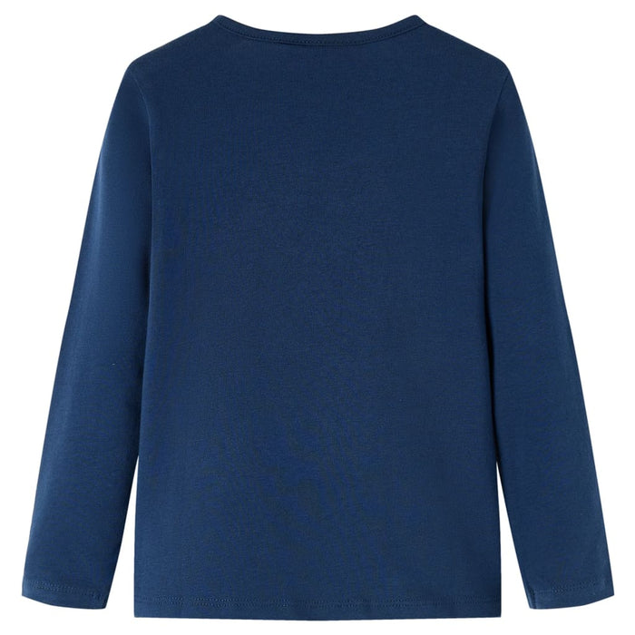 Tricou pentru copii cu mâneci lungi, bleumarin, 92 WALTI