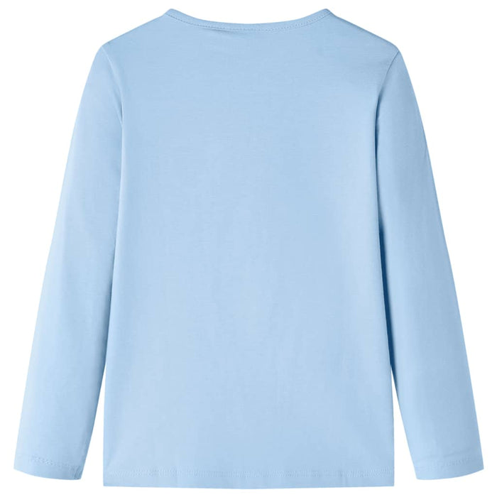 Tricou copii cu mâneci lungi, albastru deschis, 140 WALTI