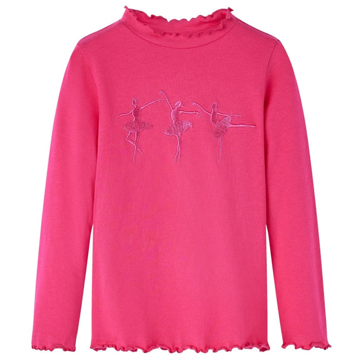 Tricou pentru copii cu mâneci lungi, roz aprins, 104 - WALTI WALTI