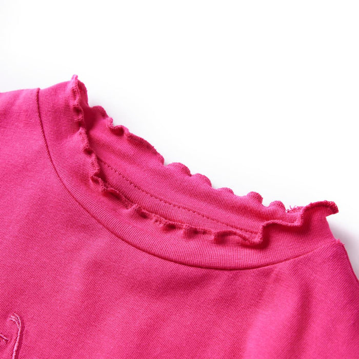 Tricou pentru copii cu mâneci lungi, roz aprins, 128 WALTI