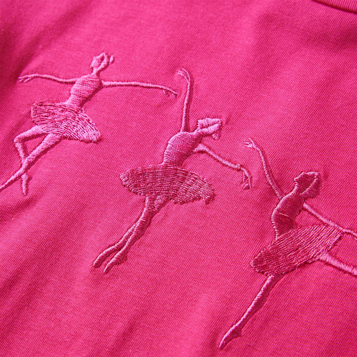 Tricou pentru copii cu mâneci lungi, roz aprins, 128 WALTI