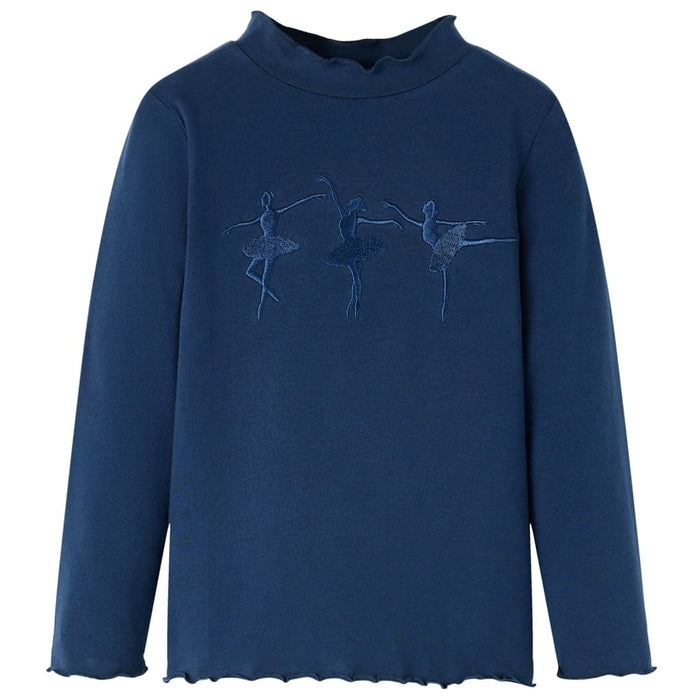 Tricou pentru copii cu mâneci lungi, bleumarin, 116 WALTI