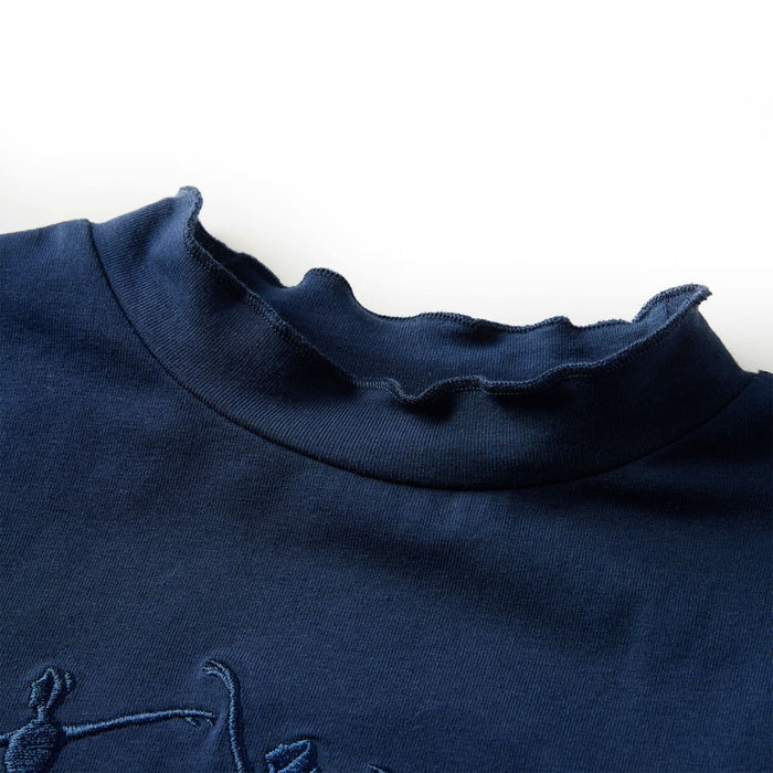 Tricou pentru copii cu mâneci lungi, bleumarin, 116 WALTI