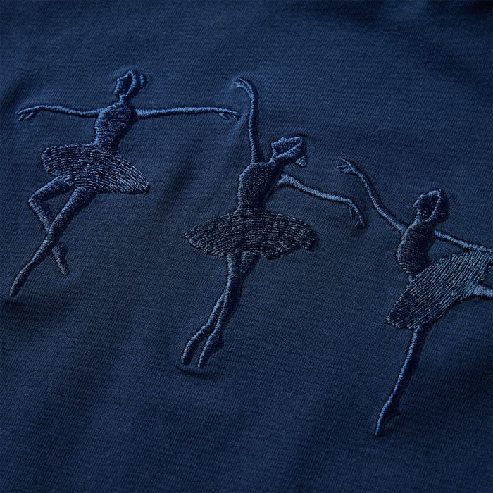 Tricou pentru copii cu mâneci lungi, bleumarin, 116 WALTI