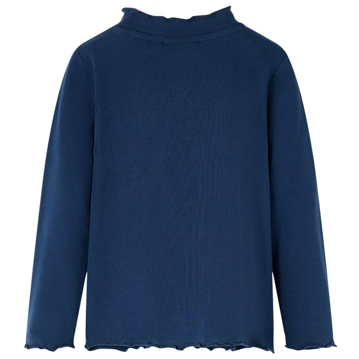Tricou pentru copii cu mâneci lungi, bleumarin, 128 WALTI