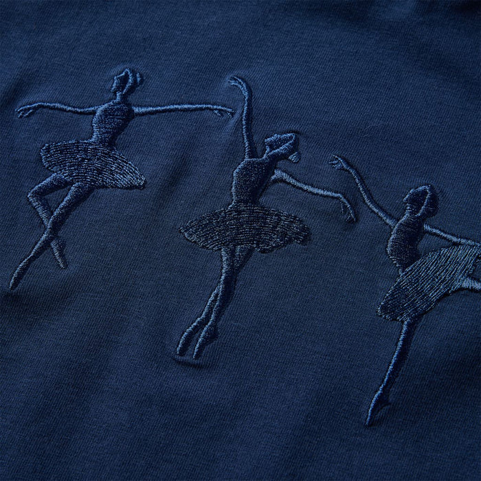 Tricou pentru copii cu mâneci lungi, bleumarin, 128 WALTI