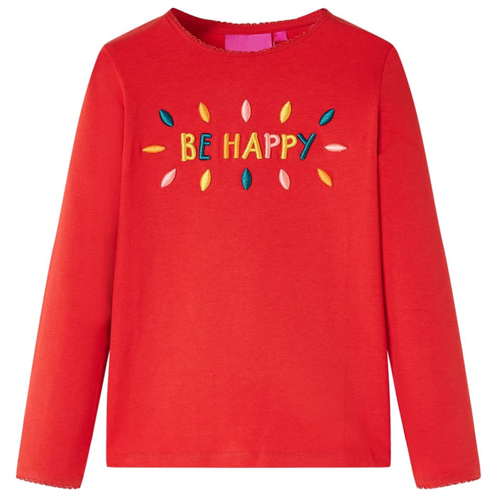 Tricou pentru copii cu mâneci lungi, roșu, 116 - WALTI WALTI